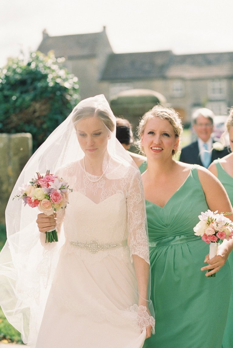 bride going to church