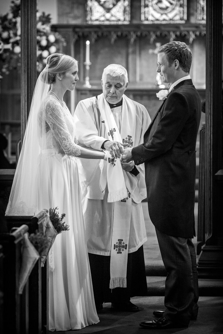 couple being blessed